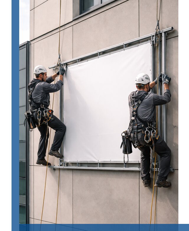 Монтаж наружной рекламной вывески в Сарове под ключ