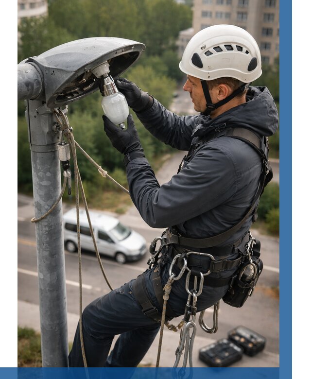 Замена ламп на высоте в Сарове от 2604 р. | ВЫСОТНИК-Сро