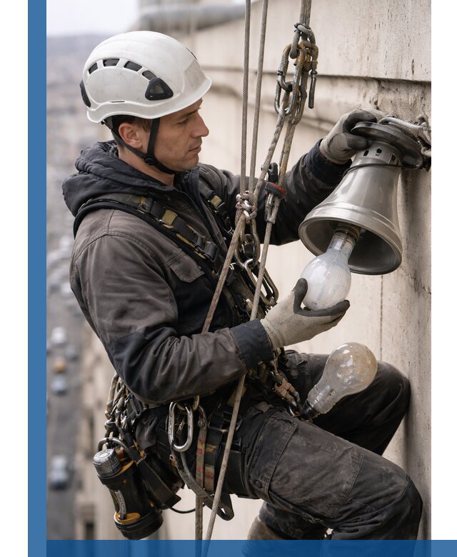 Замена ламп на высоте в Сарове профессионально и быстро