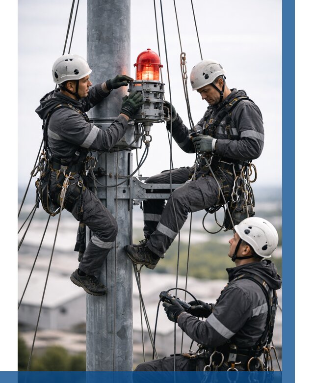 Монтаж заградительных огней в Сарове от 8853 р. | ВЫСОТНИК-Сро