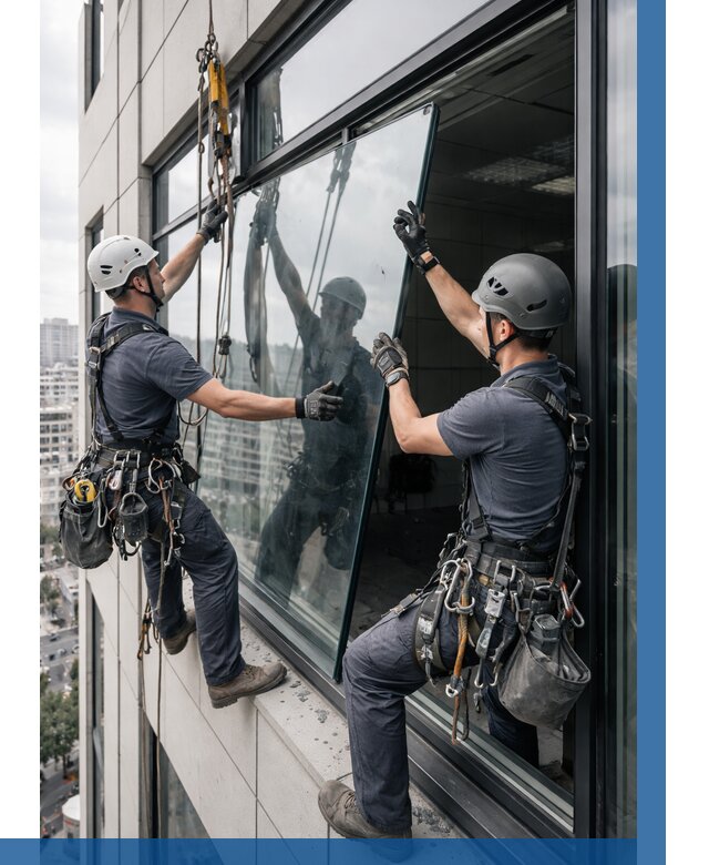 Замена стеклопакетов на высоте в Сарове от 5728 р. | ВЫСОТНИК-Сро