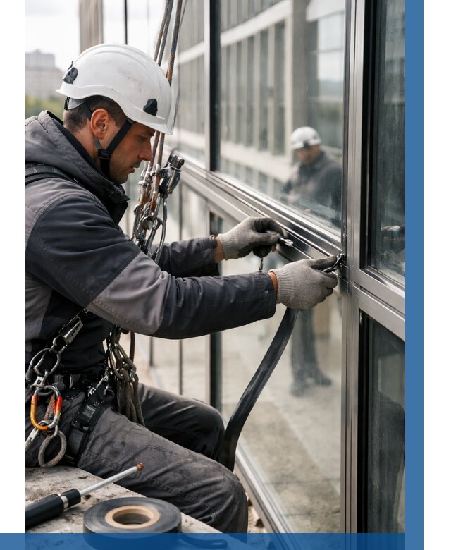 Ремонт витражных конструкций в Сарове от 3645 р. | ВЫСОТНИК-Сро