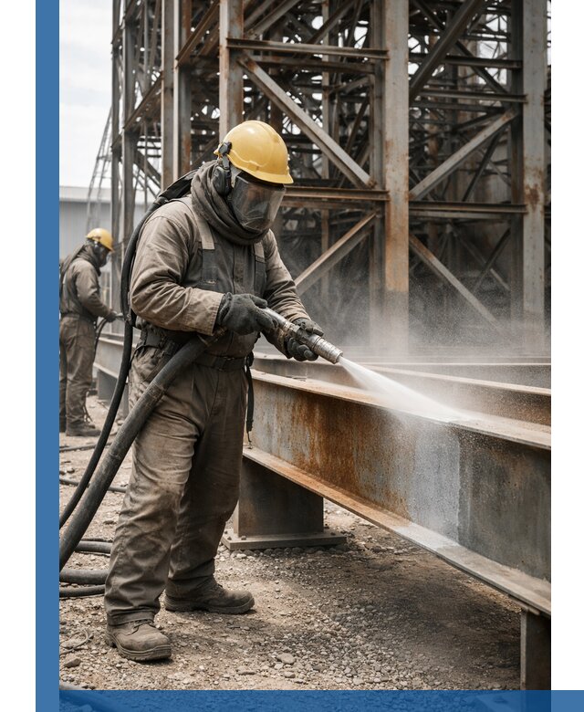 Пескоструйная очистка металлоконструкций в Сарове промышленная