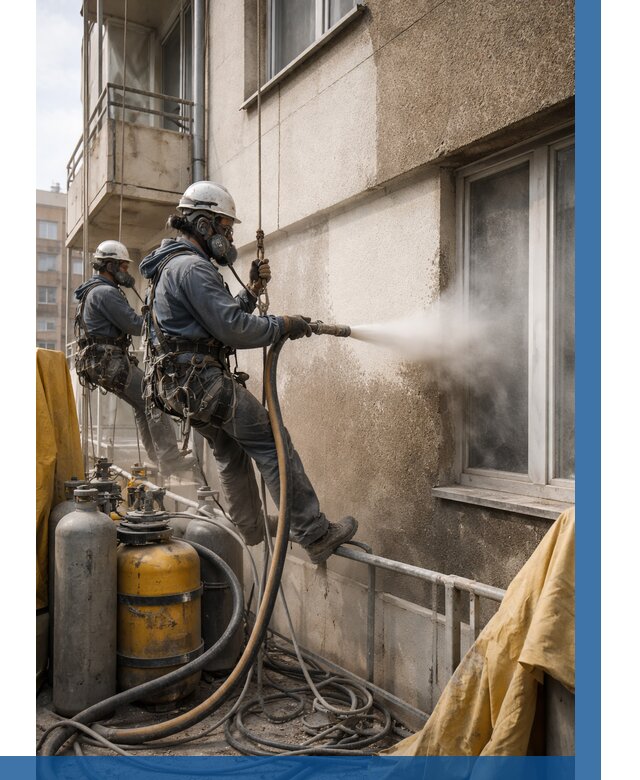 Пескоструйная очистка фасада в Сарове от 677 р. | ВЫСОТНИК-Сро