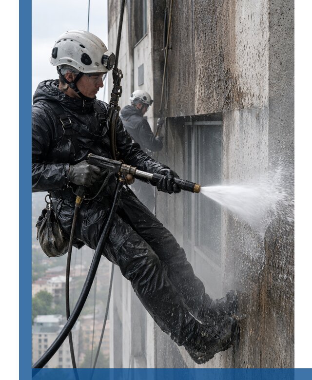 Гидроструйная очистка фасадов и конструкций в Сарове