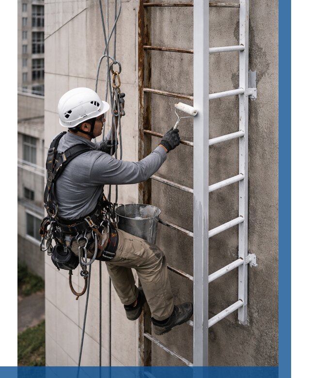 Покраска пожарных лестниц в Сарове от 4687 р. | ВЫСОТНИК-Сро