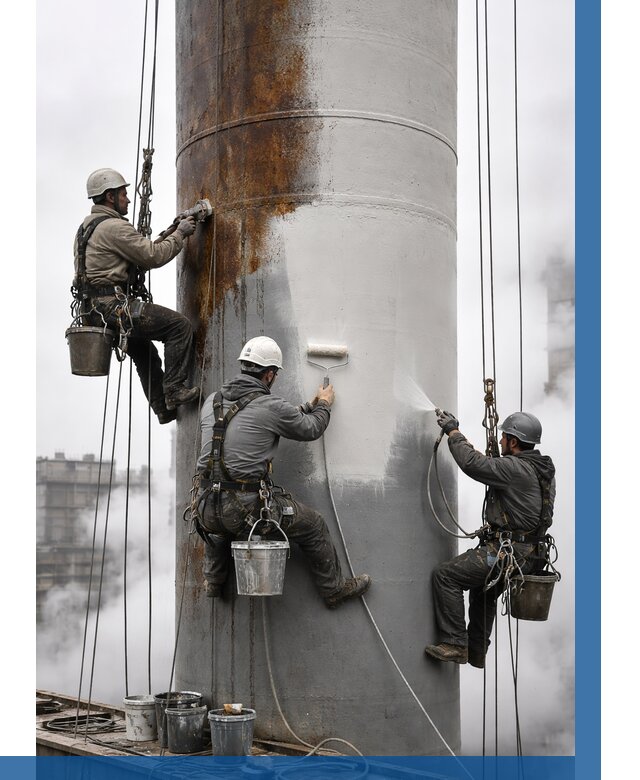 Покраска дымовых труб в Сарове от 8853 р. | ВЫСОТНИК-Сро