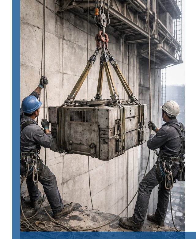 Такелажные работы на высоте, подъем и монтаж грузов в Сарове