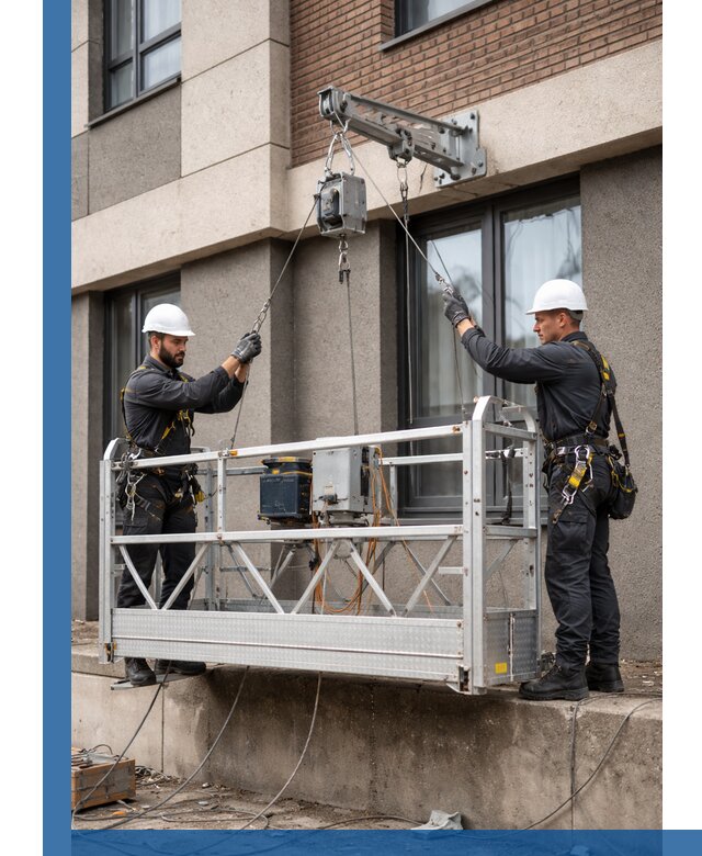 Монтаж и подъем фасадной люльки в Сарове с гарантией безопасности