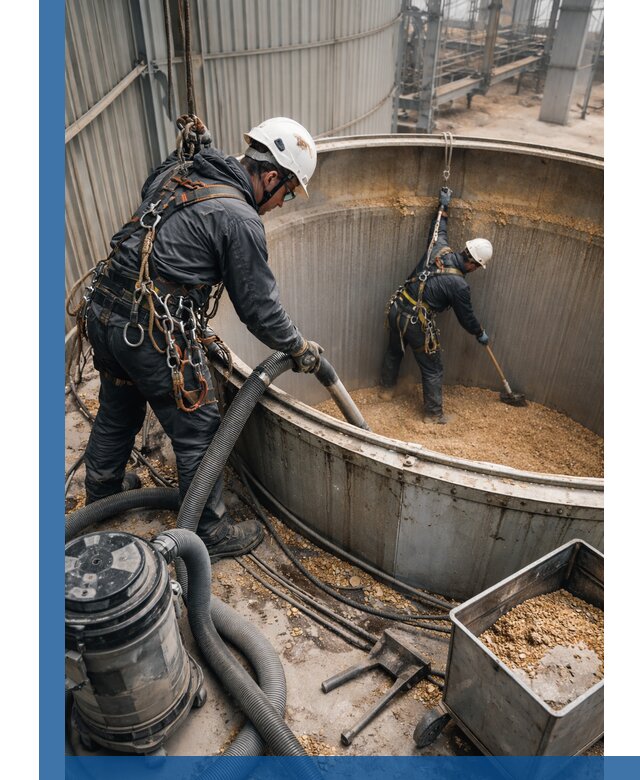 Профессиональная чистка зерновых бункеров в Сарове с выездом