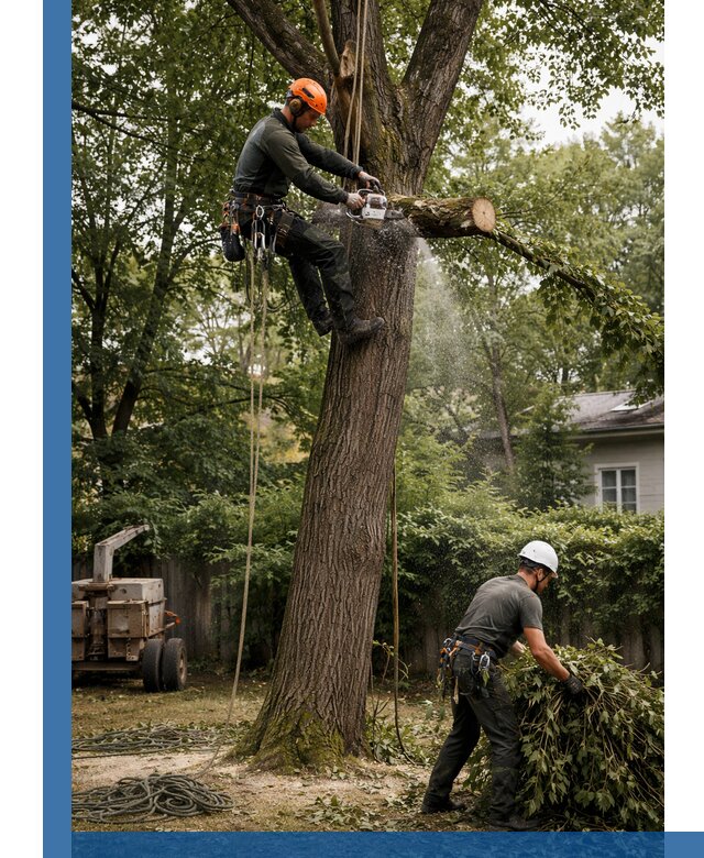 Кронирование деревьев в Сарове, безопасная высотная обрезка