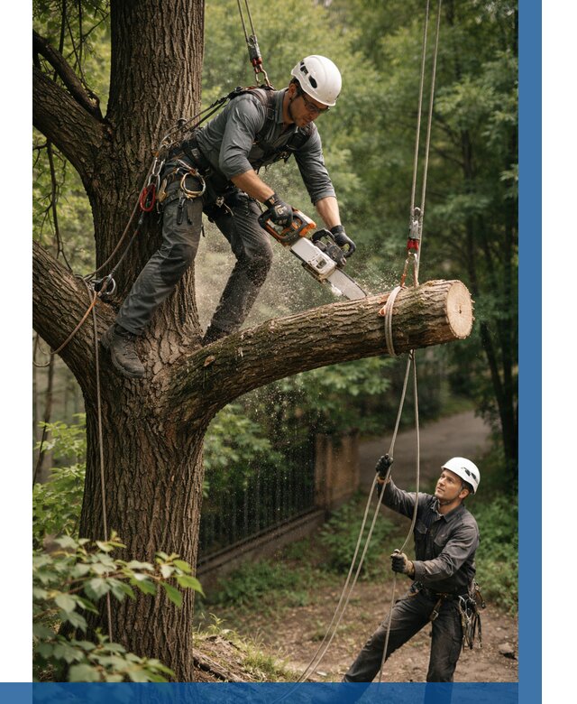 Спил деревьев альпинистами в Сарове от 8332 р. | ВЫСОТНИК-Сро