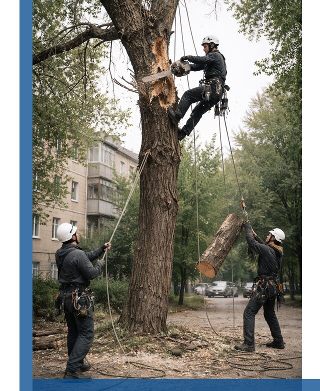 Срочное удаление аварийных деревьев в Сарове с гарантией безопасности