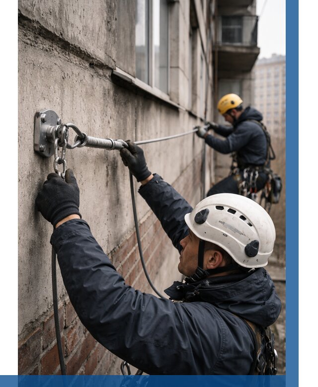 Монтаж анкерных линий в Сарове от 3125 р. | ВЫСОТНИК-Сро