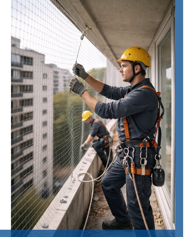 Монтаж сетки от птиц в Сарове от 4687 р. | ВЫСОТНИК-Сро