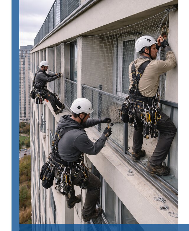 Профессиональный монтаж защитной сетки от птиц в Сарове