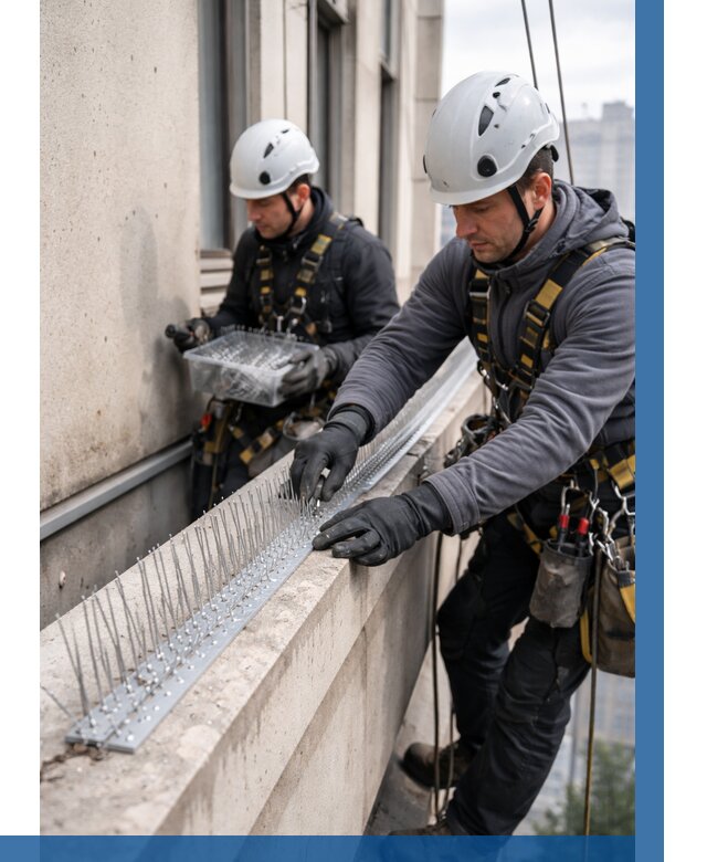 Установка шипов от птиц в Сарове от 885 р. | ВЫСОТНИК-Сро